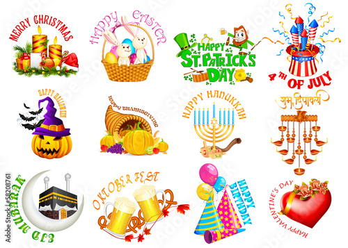 vector illustration of design element for Holidays