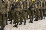 Polish soldiers troop