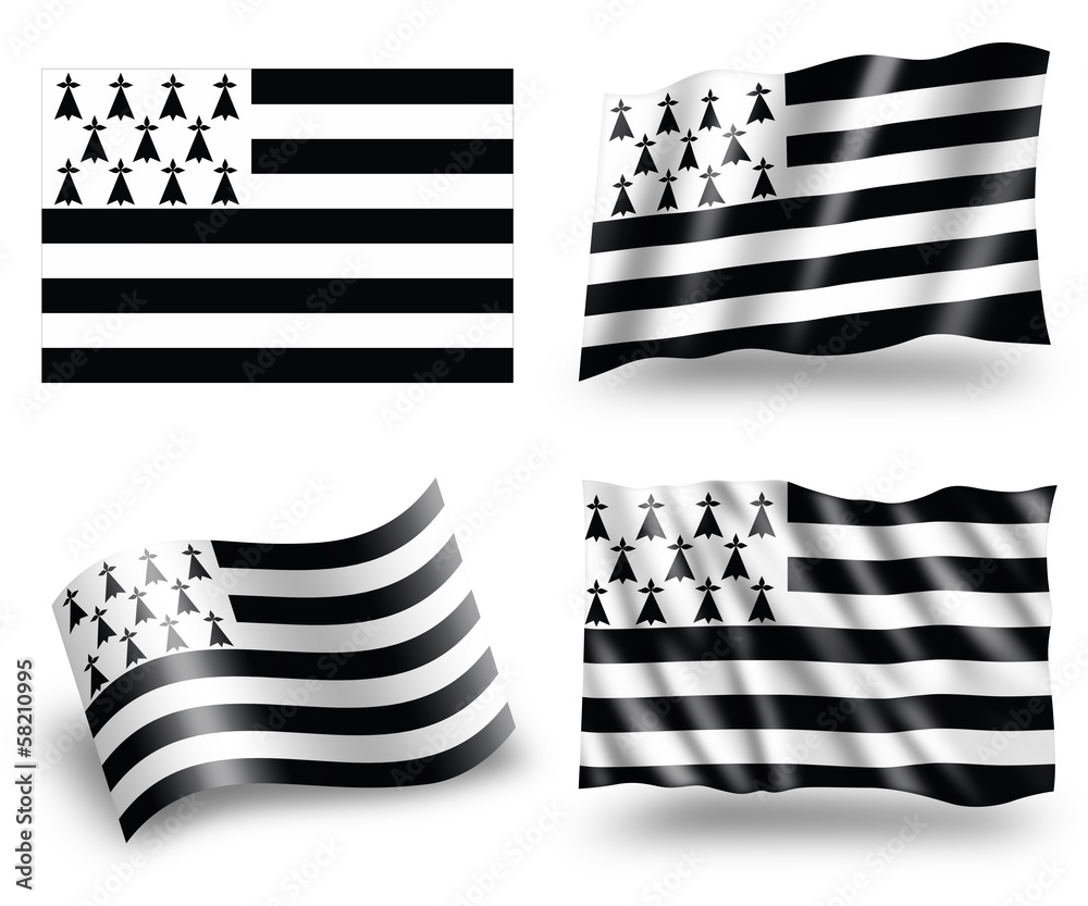 Flag Of Bretagne Stock Illustration - Download Image Now