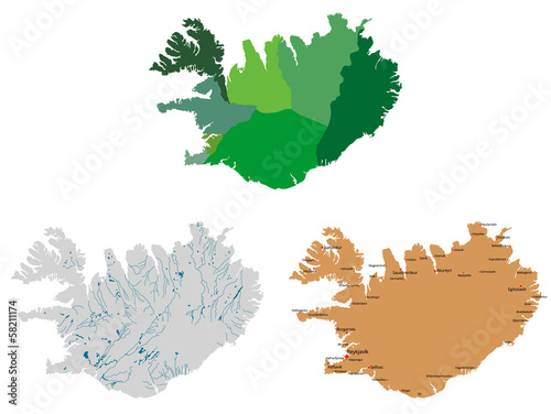 Island Landkarte