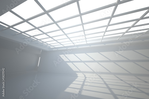 White room with windows at ceiling © WavebreakmediaMicro