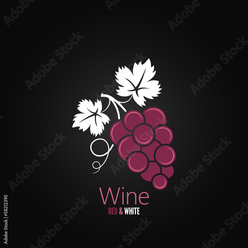 wine grapes design menu background