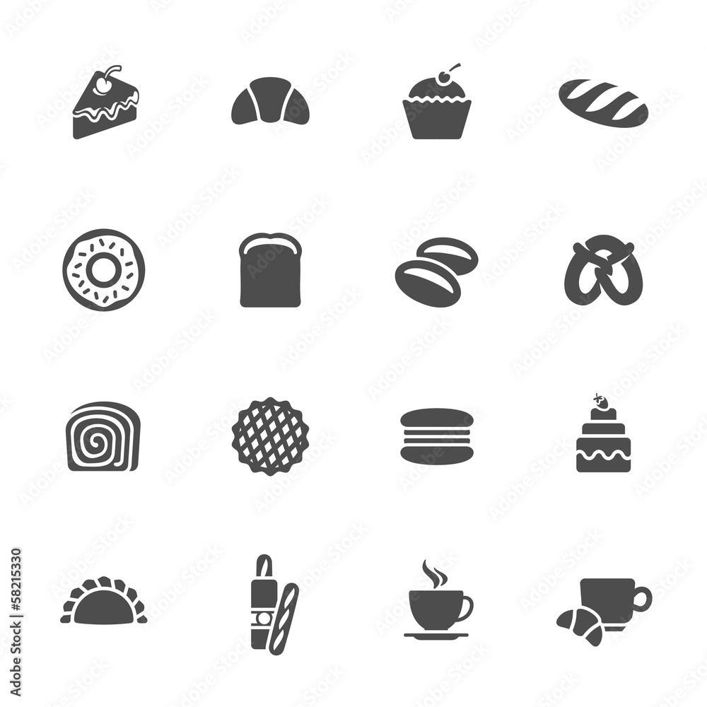 Bakery icon set