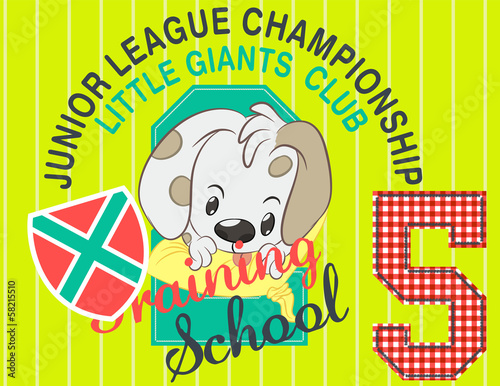 Athletic department Vector artwork for children wear in custom