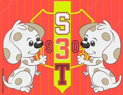 Athletic department Vector artwork for children wear in custom