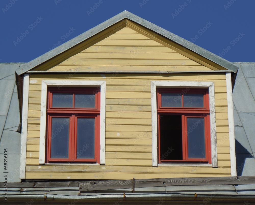 Yellow dormer (Riga, Latvia)