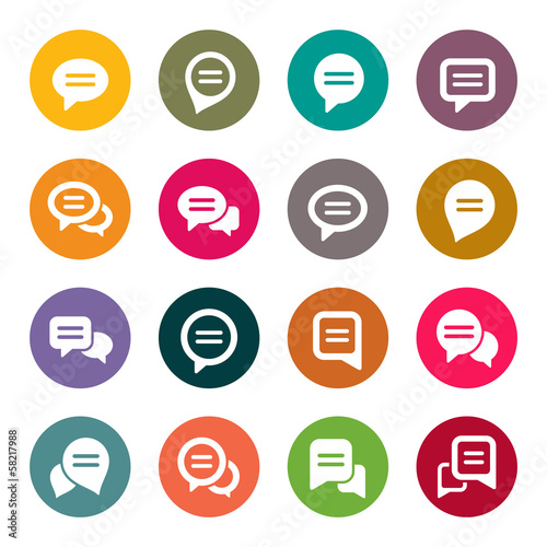 Speech bubble icon set