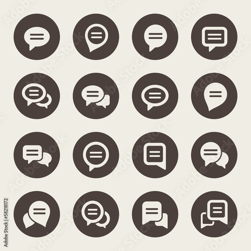 Speech bubble icon set