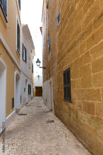 Fototapeta Naklejka Na Ścianę i Meble -  Ciutadella Menorca historic downtown in Ciudadela