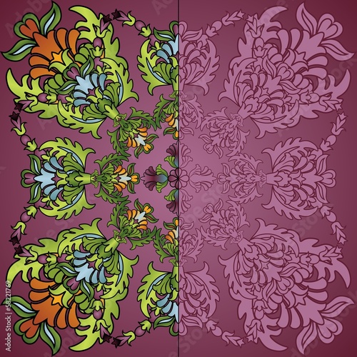 abstract flower card