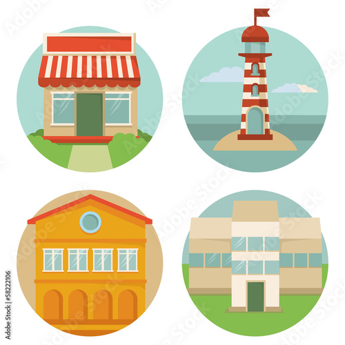 Vector building icons