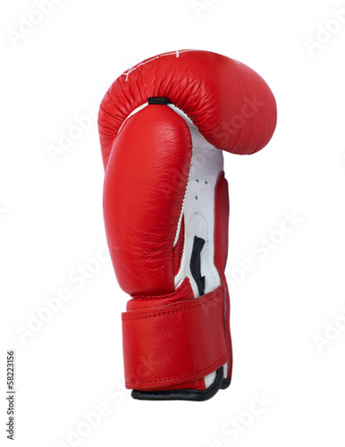Red and white boxing glove © ralko