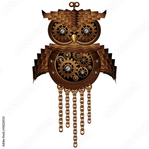 Steampunk Owl Style Mechanical Toy-Gufo Meccanico Antico