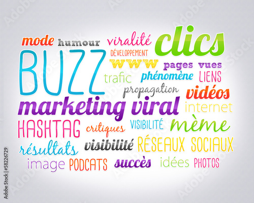 nuage de mots : buzz et marketing viral