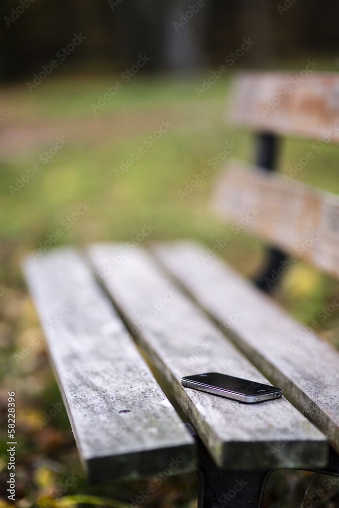 Lost phone on the bench