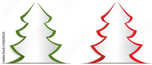 Paper cutout of a Christmas tree