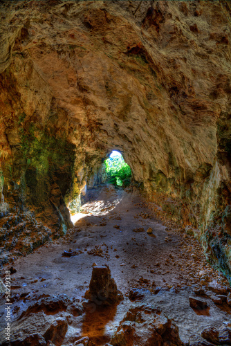 Menorca Cova dels Coloms Pigeons cave in es Mitjorn photo