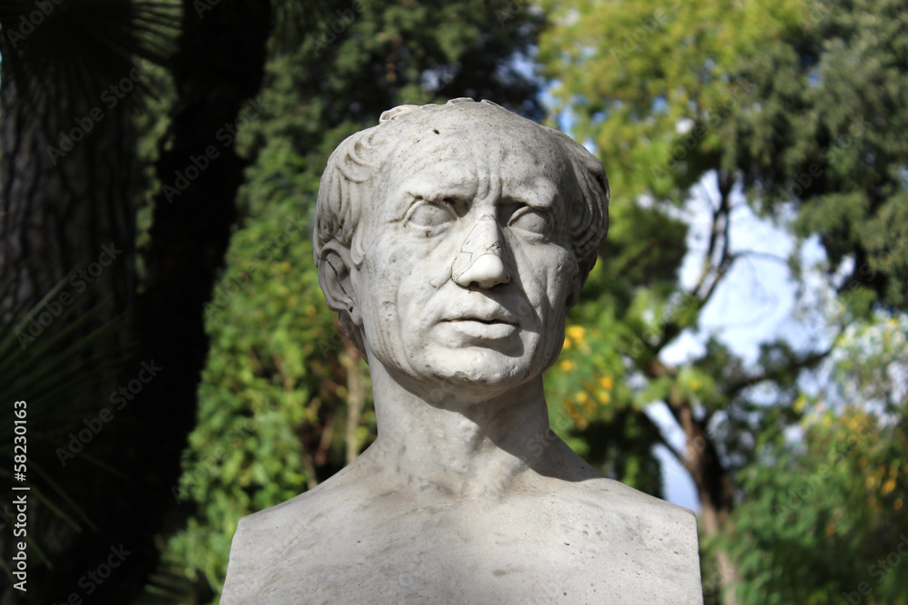 Head Statue, White Marble