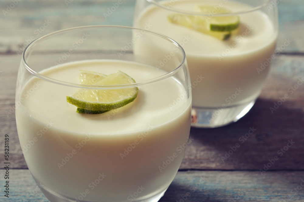 panna cotta with fresh lime panna cotta with fresh lime