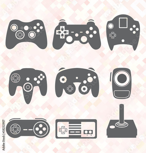 Vector Set: Video Game Controller Silhouettes