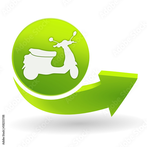scooter sur symbole vert
