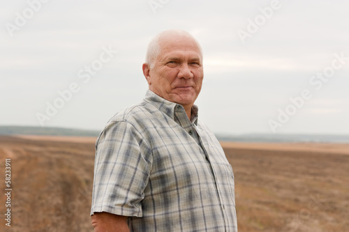 elderly man in  autumn day