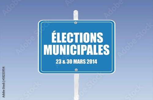 panneau élections municipales