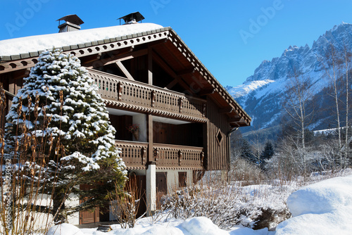 Ski chalet in the French Alps