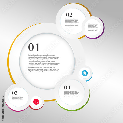 Business Infographics circle origami style Vector illustration.