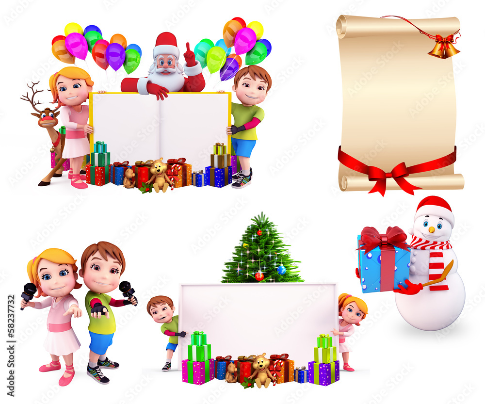 Fototapeta premium Christmas Design Set