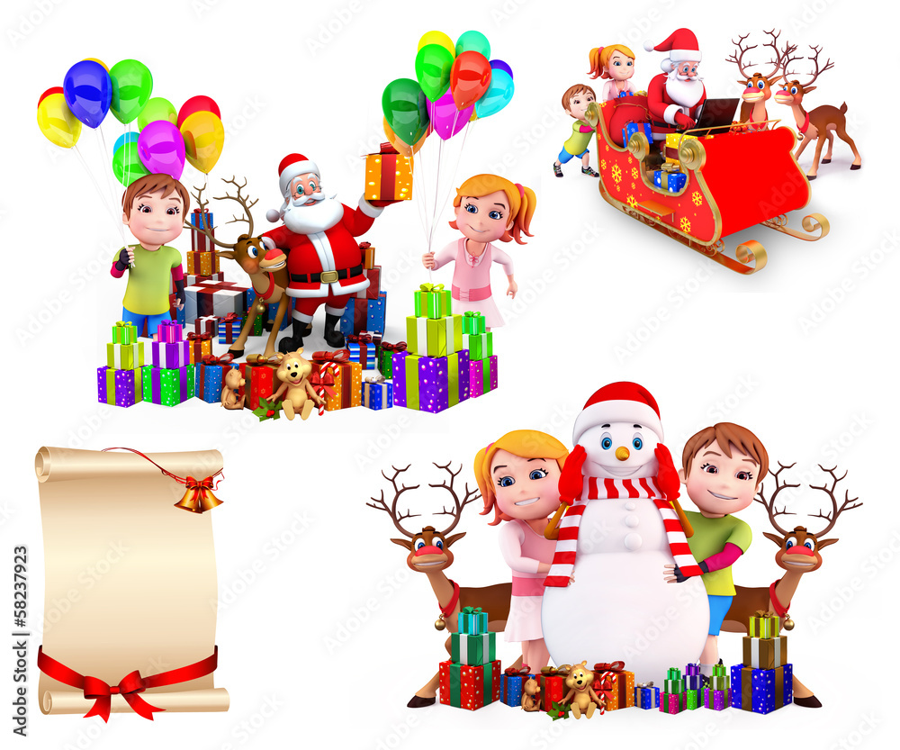 Fototapeta premium Christmas Design Set