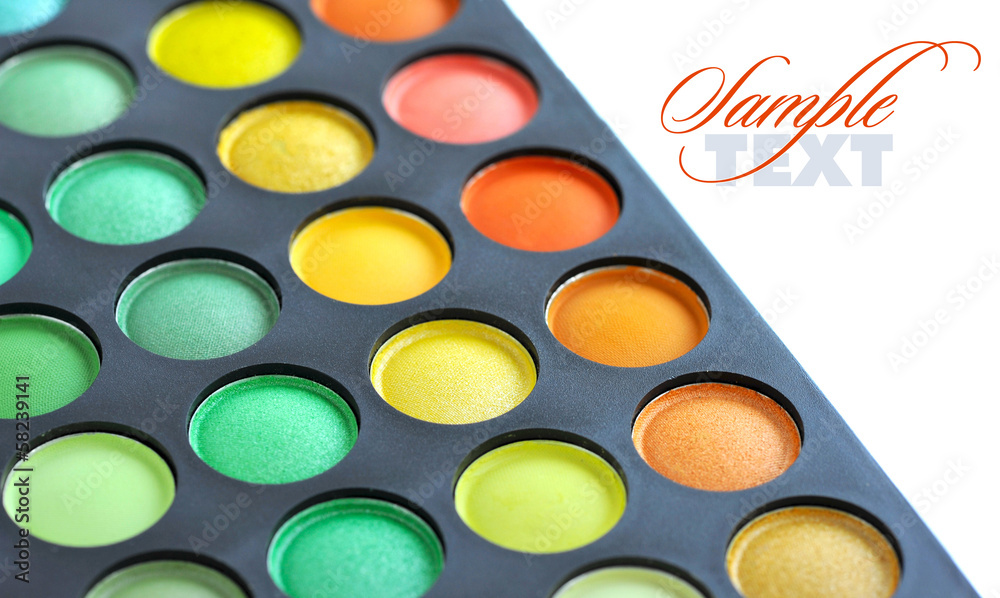 Professional eye shadows palette. Makeup background Professional eye shadows palette. Makeup background