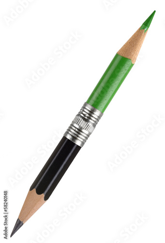 Green and black pencil