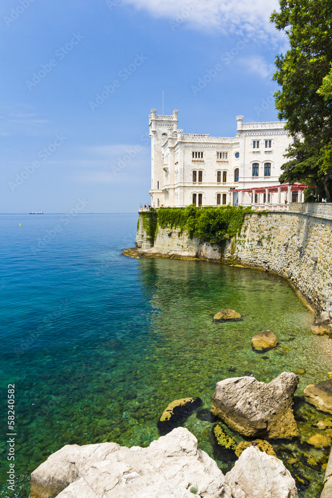 Miramare castle with beautiful view