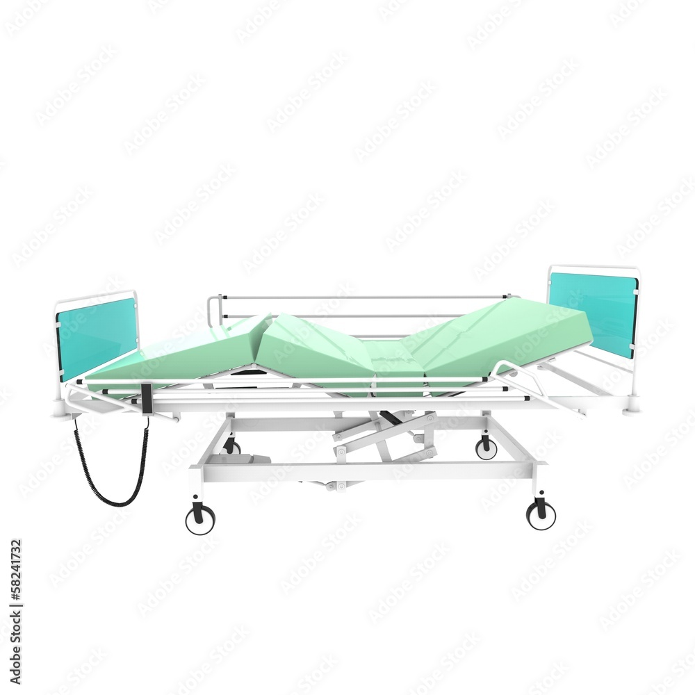 medical bed on a white background