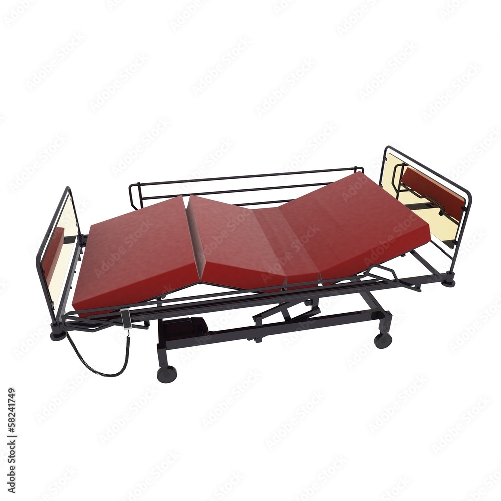 medical bed on a white background medical bed on a white background
