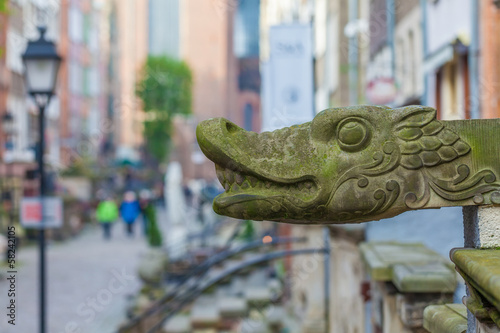 Gargoyle on the historic building