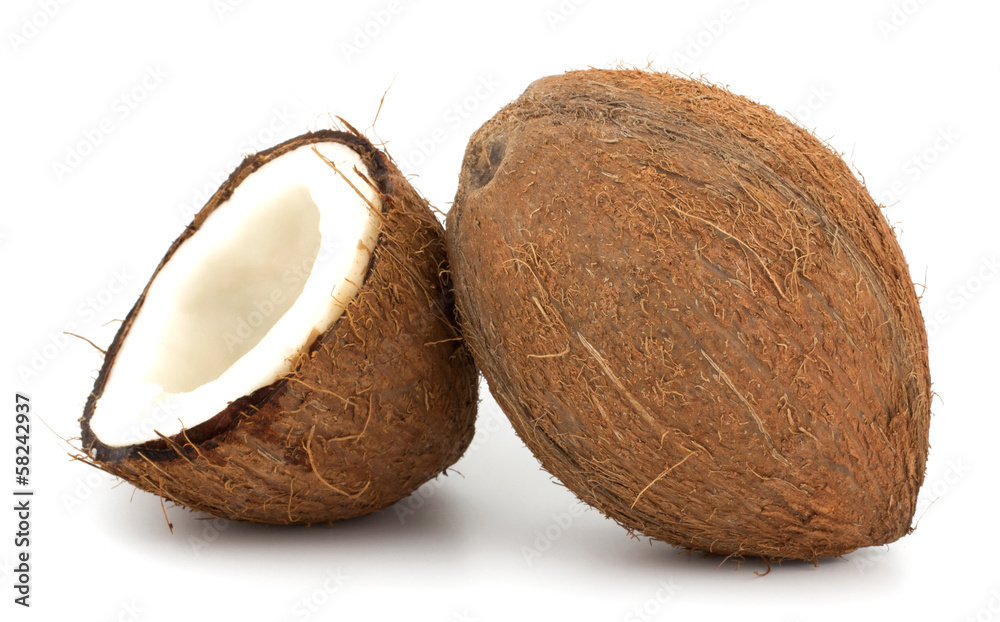 Coconuts isolated on white background