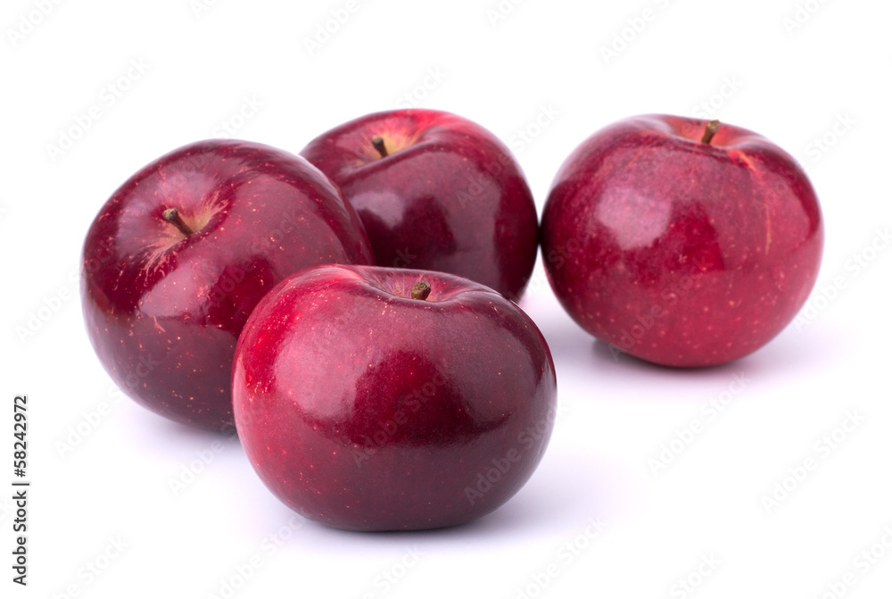 red apples isolated on white background