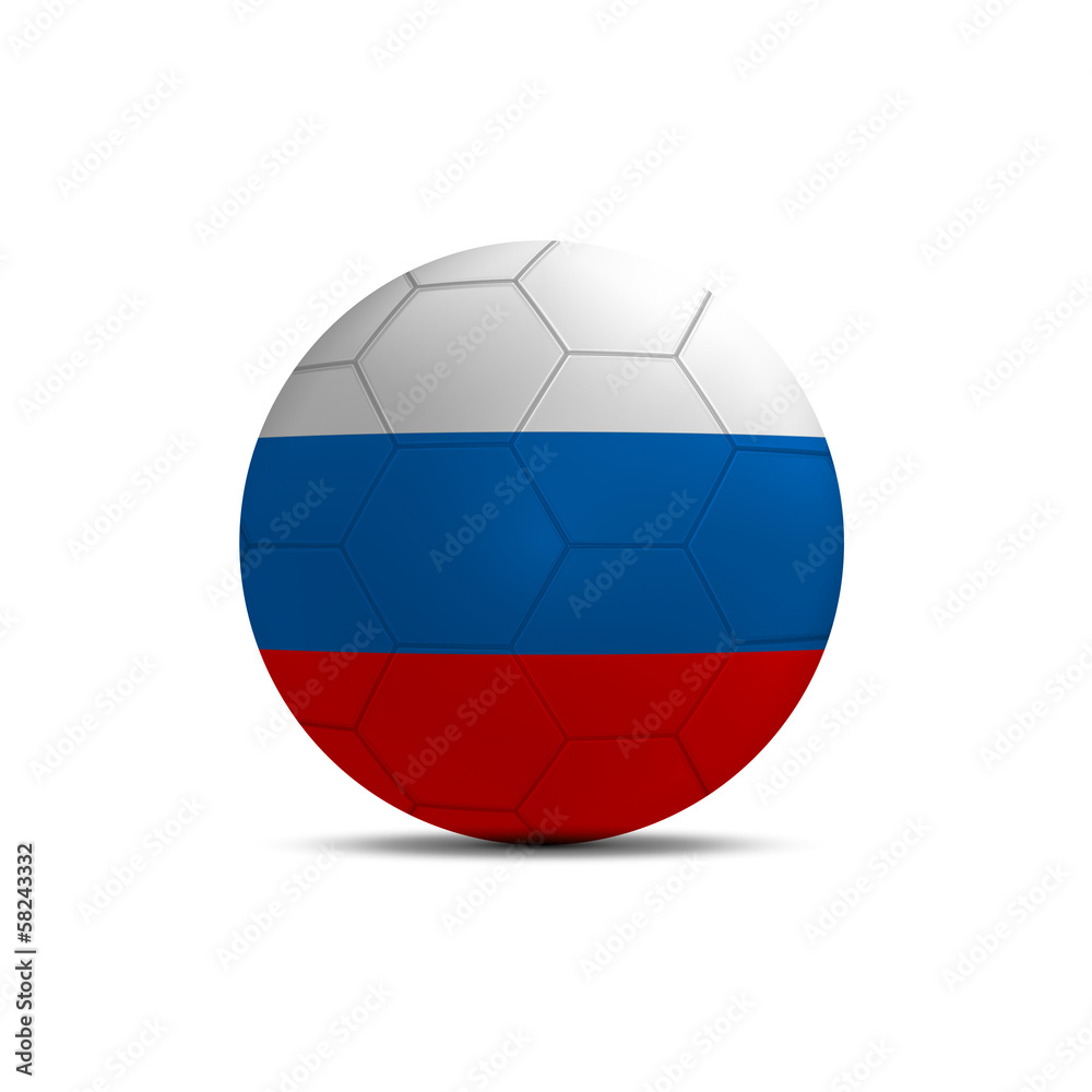 Russia flag ball isolated on white background Russia flag ball isolated on white background