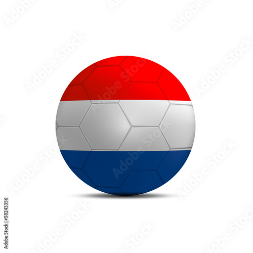 Netherlands flag ball isolated on white background