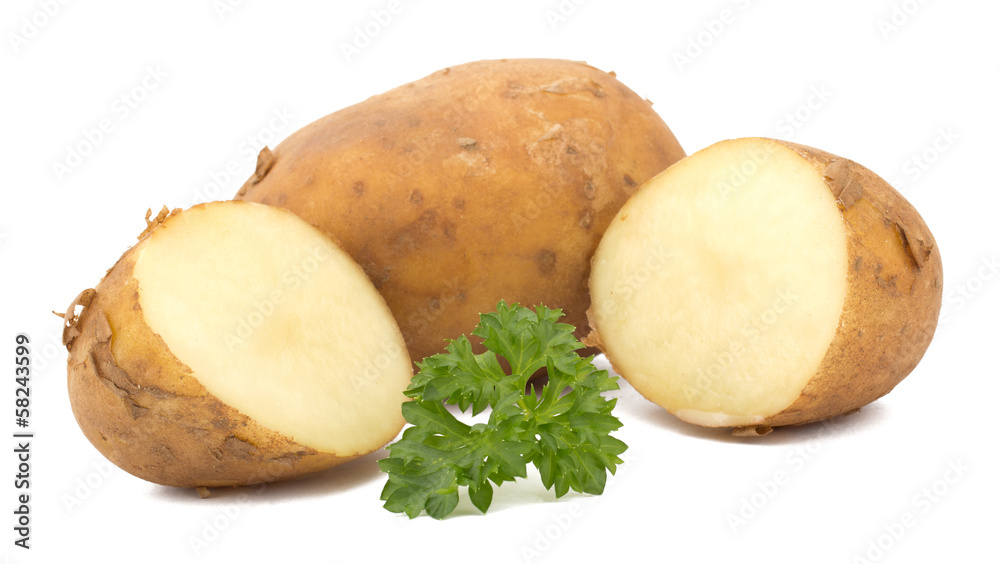 New Potatoes isolated on white background New Potatoes isolated on white background