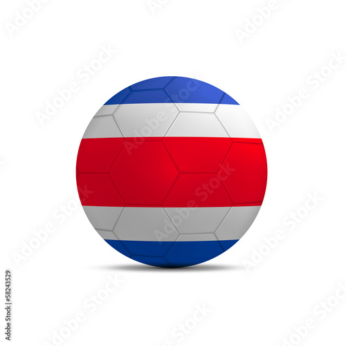 Costa Rica flag ball isolated on white background