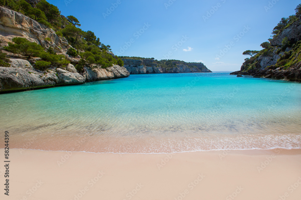Cala Macarelleta in Menorca at Balearic Islands Cala Macarelleta in Menorca at Balearic Islands