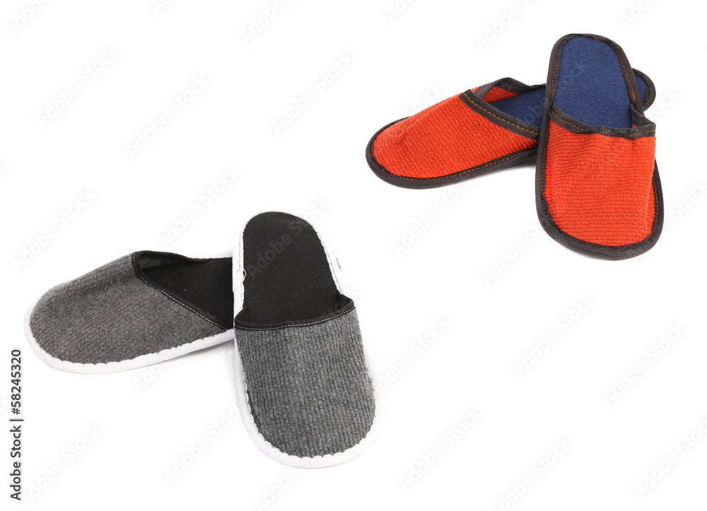 Collage of slippers. Collage of slippers.