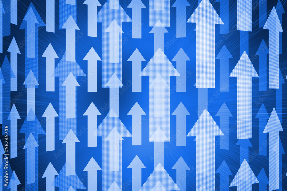 Futuristic arrow pointing upwards Futuristic arrow pointing upwards