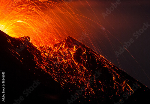 Obraz na płótnie Eruption etna 2013
