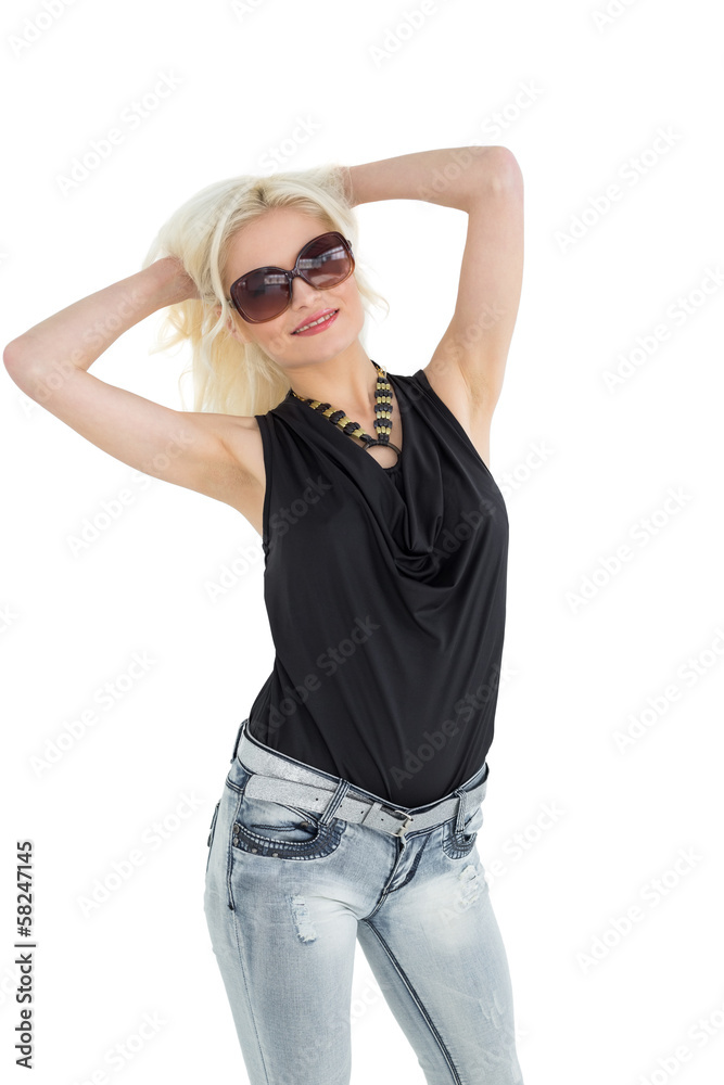 Portrait of a beautiful casual blond posing Portrait of a beautiful casual blond posing