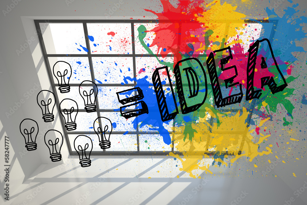 Obraz premium Idea on splashes in bright room