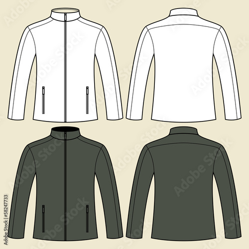 Jacket template - front and back photo